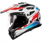 Шлем LS2 MX702 Pioneer II Namib White/Blue/Red