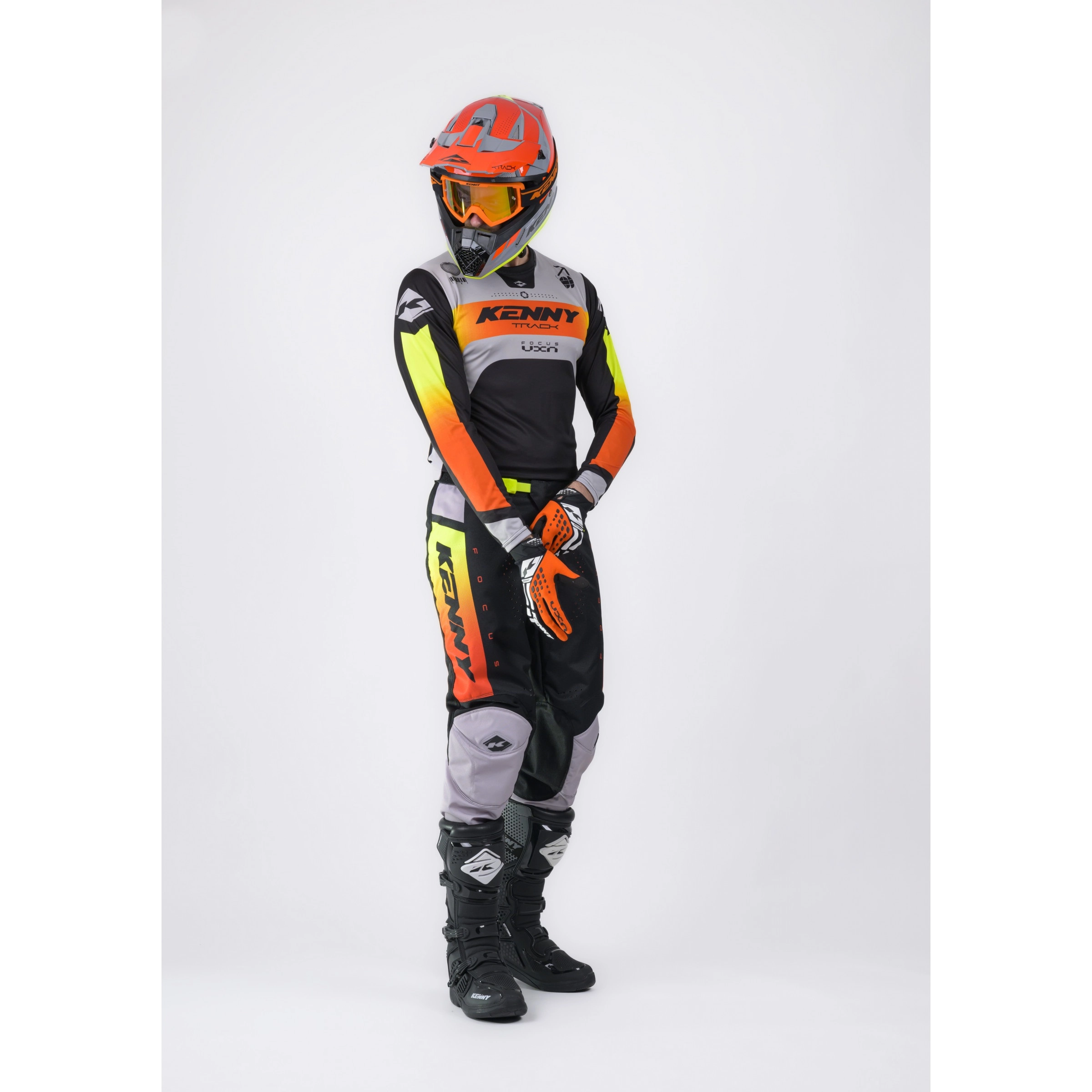 Мотоштани Kenny Racing Track Focus Black/Red/Grey
