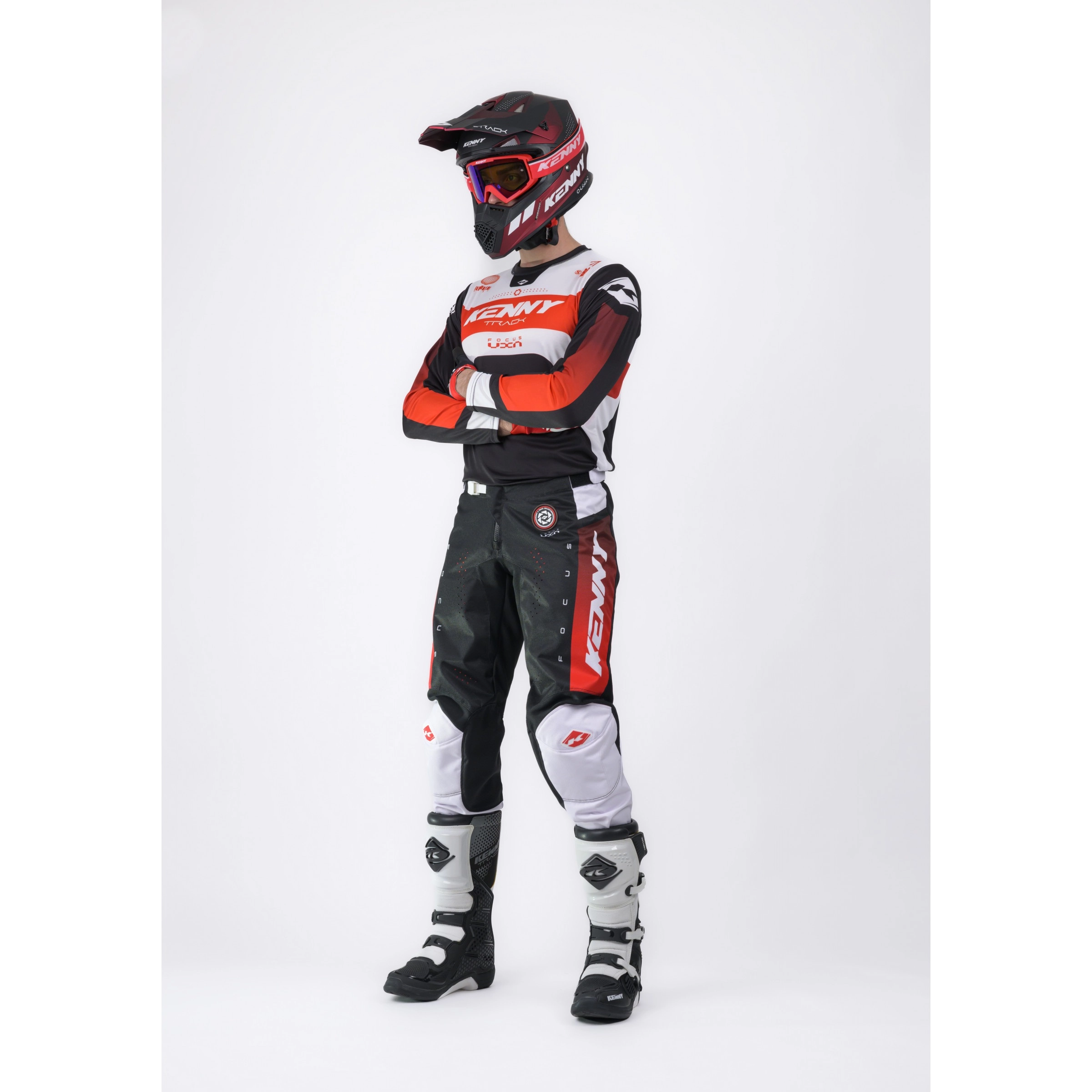 Мотоштани Kenny Racing Track Focus Black/Red/White