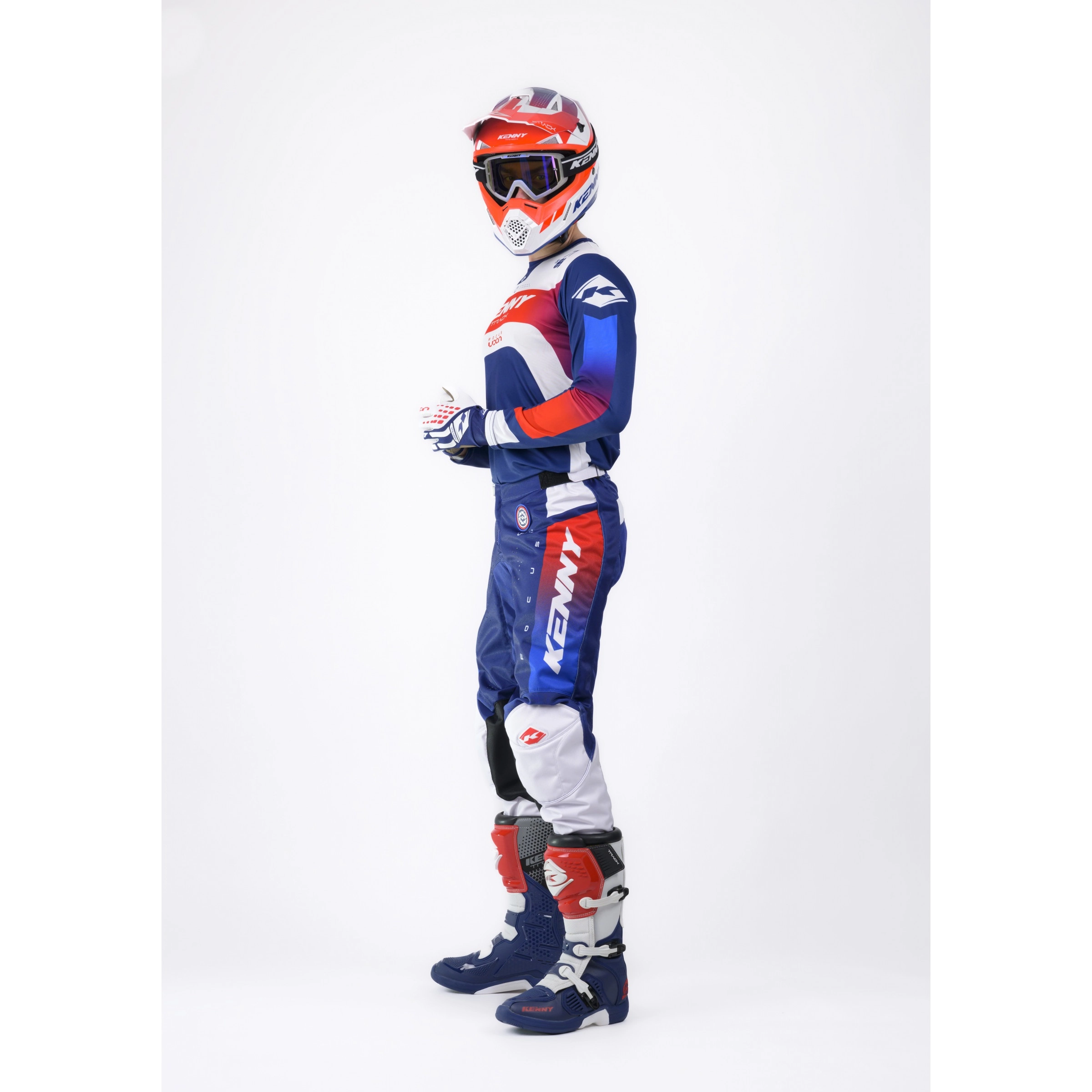 Мотоштани Kenny Racing Track Focus Blue/White