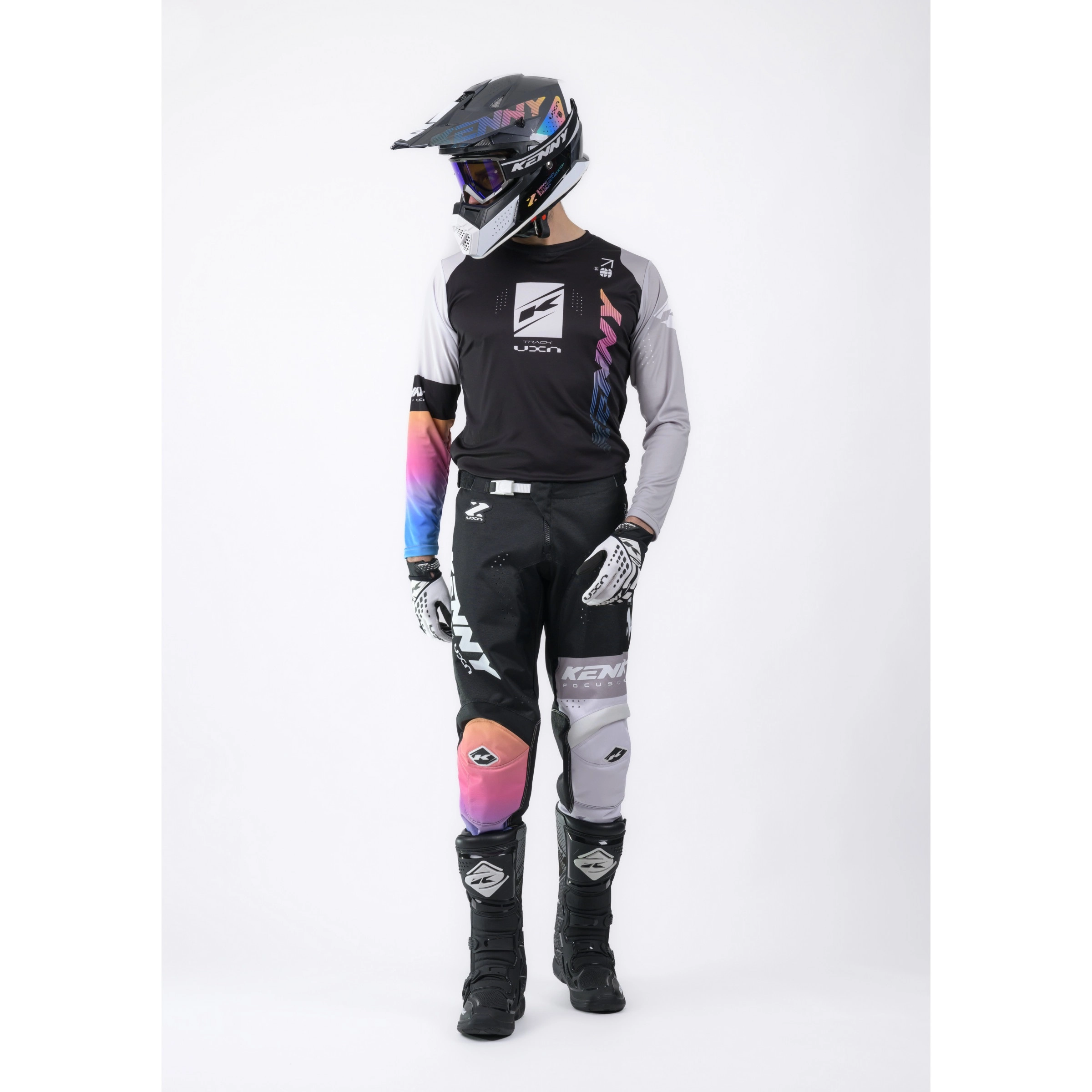 Мотоштани Kenny Racing Track Zoom Black/White/Blue