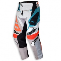 Мотоштаны UFO Vanguard White/Blue/Orange