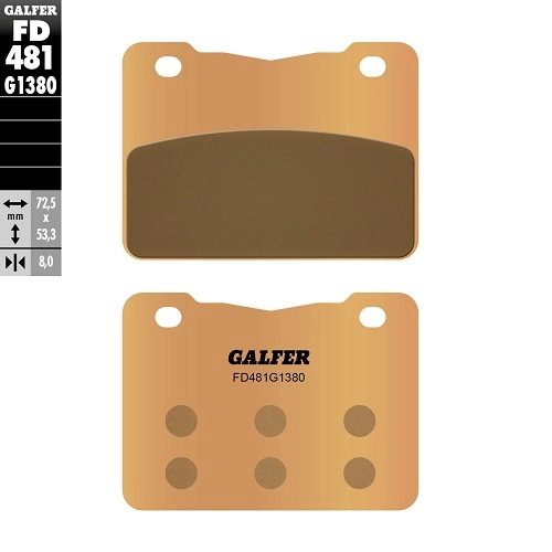 Колодки гальмівні Galfer FD481G1380