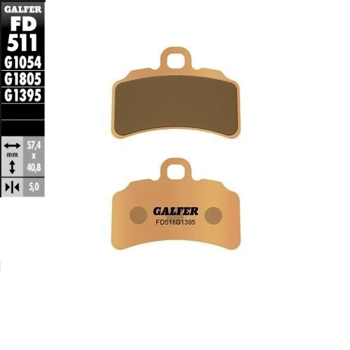 Колодки гальмівні Galfer FD511G1395