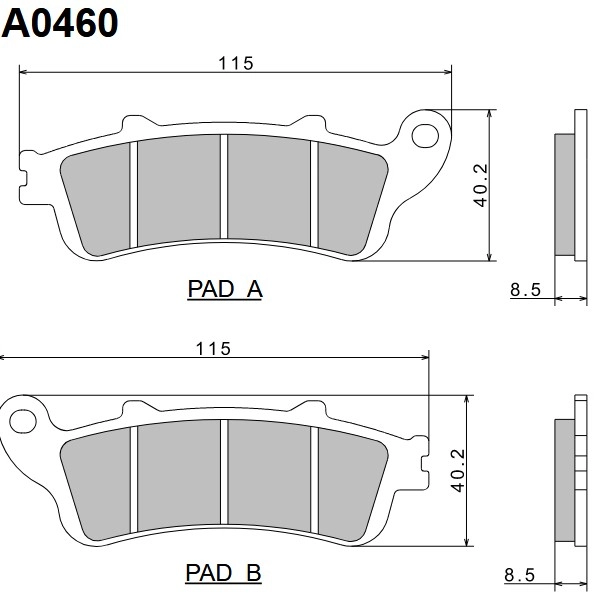 Колодки гальмівні Nissin A0460