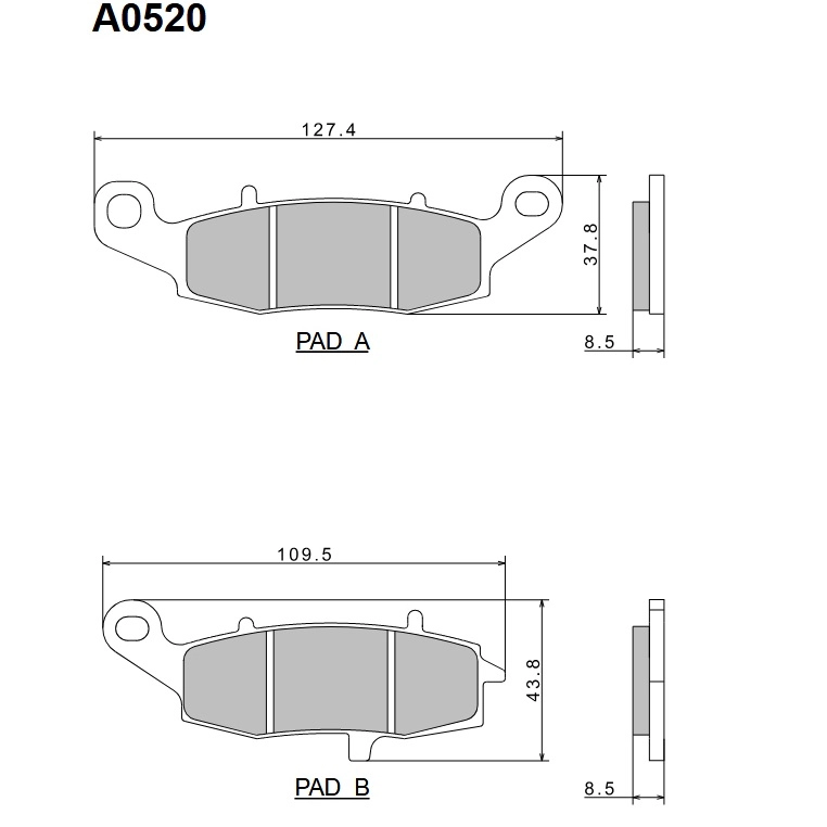 Колодки гальмівні Nissin A0520