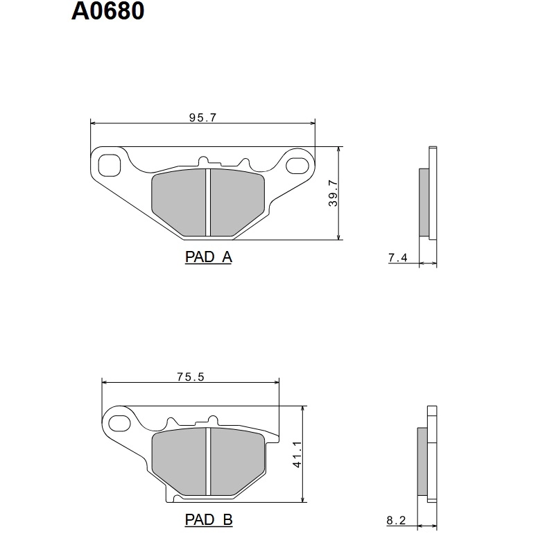 Колодки гальмівні Nissin A0680
