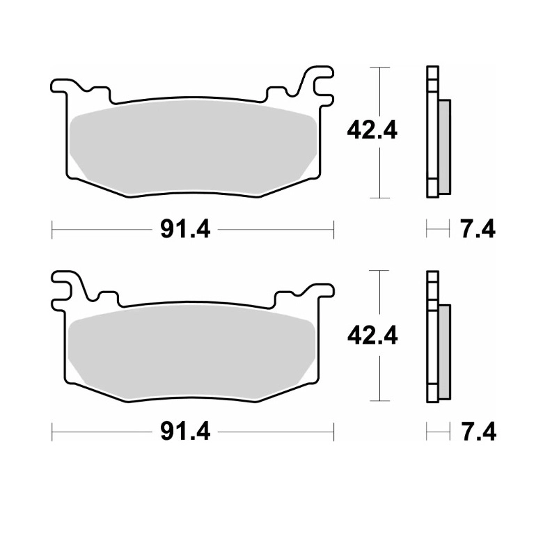 Колодки тормозные SBS 1012HS