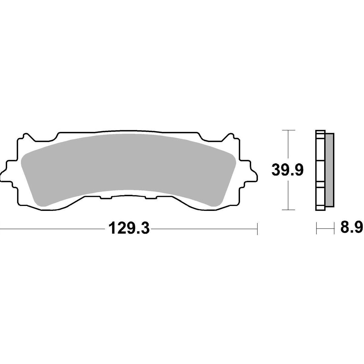 Колодки тормозные SBS 952HS
