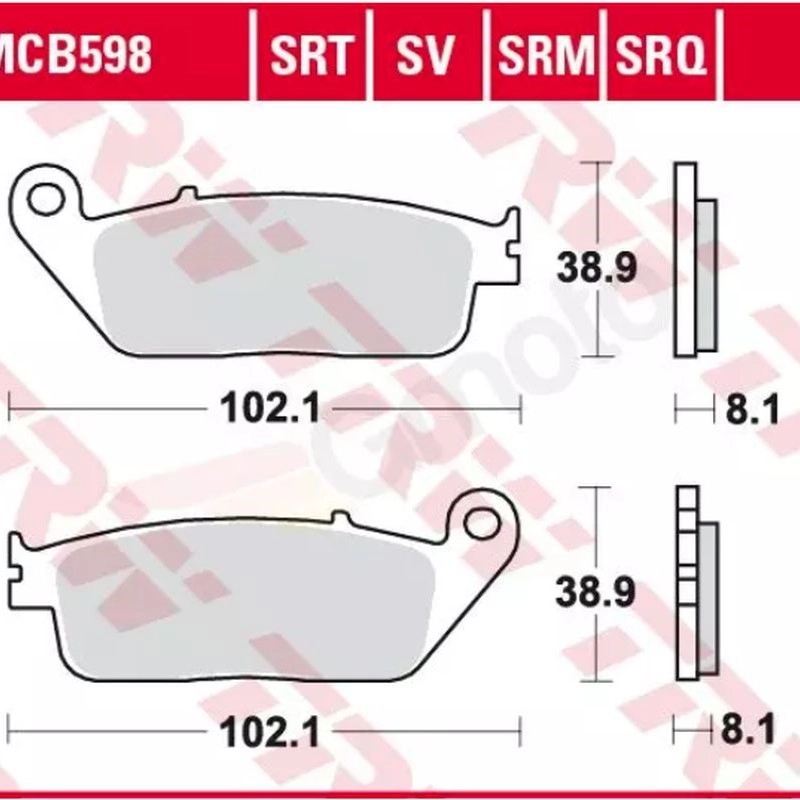 Колодки гальмівні TRW Lucas MCB598TRQ