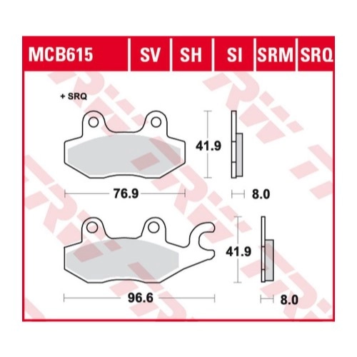 Колодки гальмівні TRW Lucas MCB615TRQ