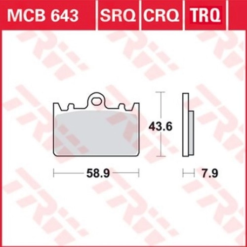 Колодки гальмівні TRW Lucas MCB643TRQ
