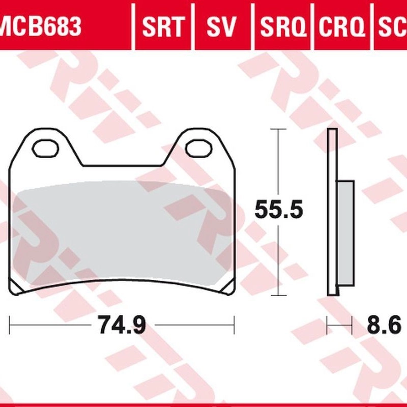 Колодки гальмівні TRW Lucas MCB683TRQ