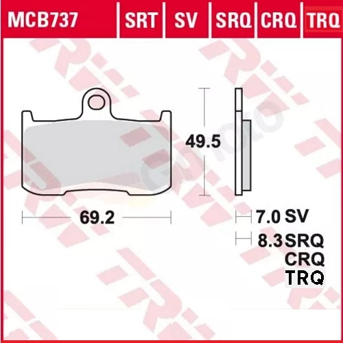 Колодки гальмівні TRW Lucas MCB737TRQ
