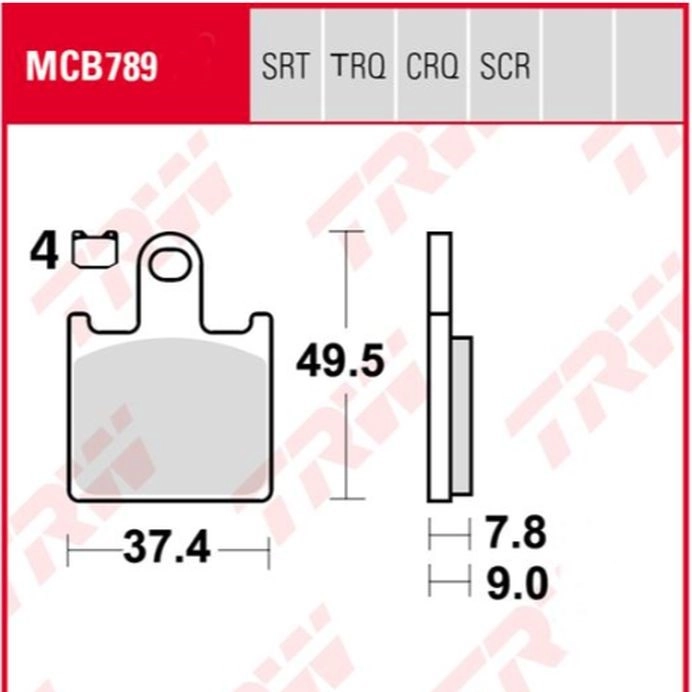Колодки гальмівні TRW Lucas MCB789TRQ