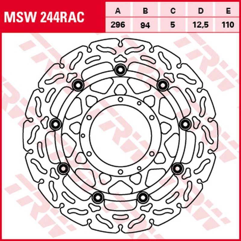 Диск тормозной TRW Lucas MSW244RAC