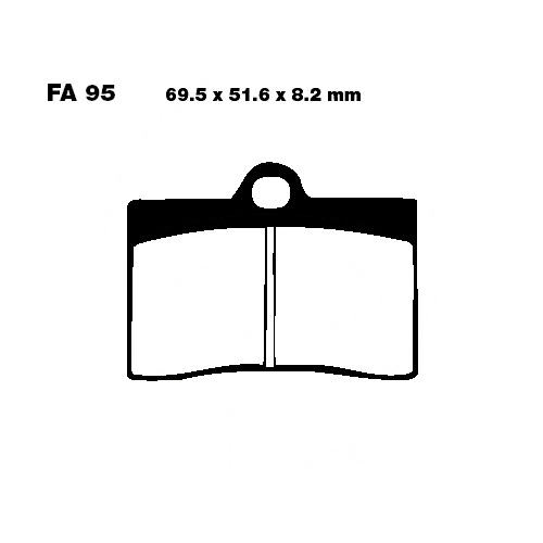 Колодки гальмівні EBC EPFA095HH
