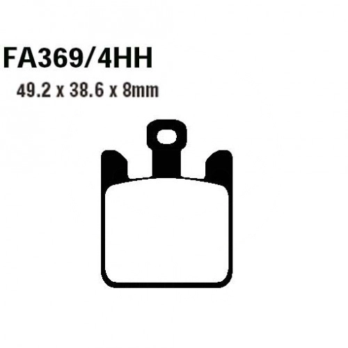 Колодки гальмівні EBC EPFA369/4HH