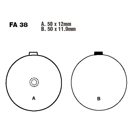 Колодки гальмівні EBC FA038