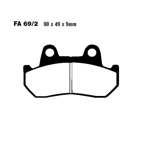 Колодки гальмівні EBC FA069/2V