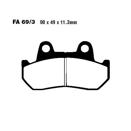 Колодки гальмівні EBC FA069/3V