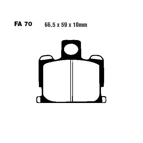 Колодки гальмівні EBC FA070V