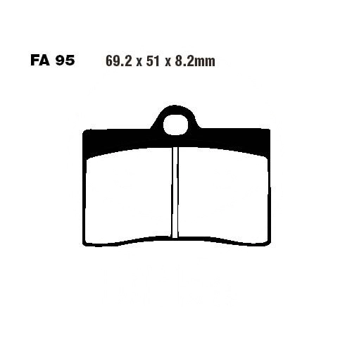 Колодки гальмівні EBC FA095HH