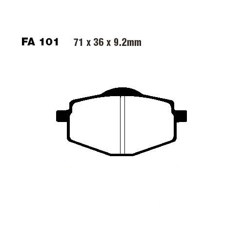 Колодки гальмівні EBC FA101