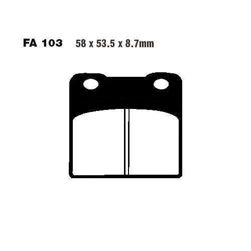 Колодки гальмівні EBC FA103HH
