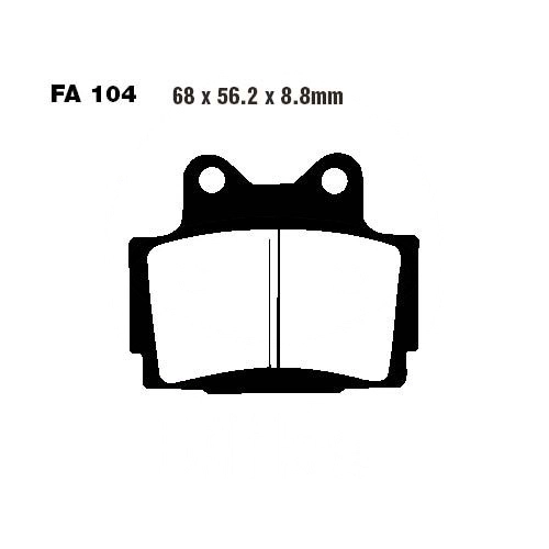 Колодки гальмівні EBC FA104HH