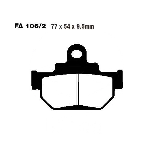 Колодки гальмівні EBC FA106/2