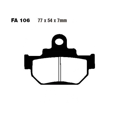 Колодки гальмівні EBC FA106V