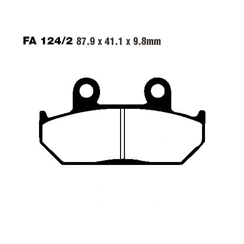 Колодки гальмівні EBC FA124/2HH