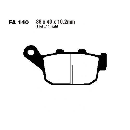 Колодки гальмівні EBC FA140V
