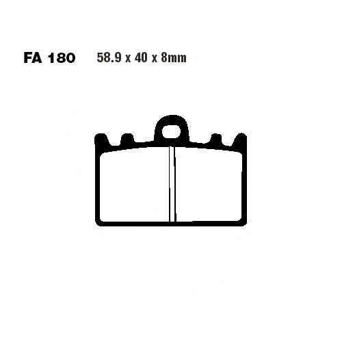 Колодки гальмівні EBC FA180