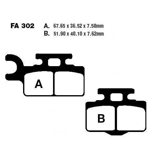 Колодки гальмівні EBC FA302TT