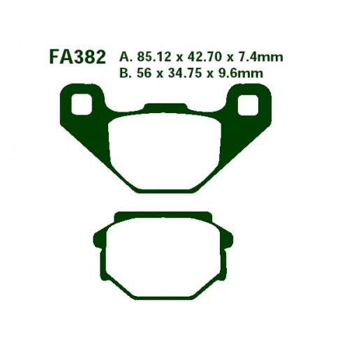 Колодки гальмівні EBC FA382