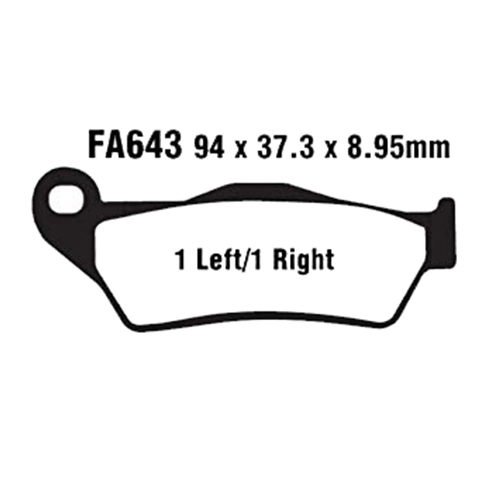 Колодки гальмівні EBC FA643V 