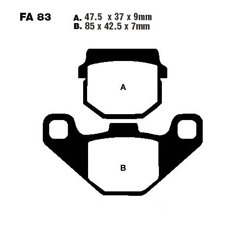 Колодки гальмівні EBC SFA083HH
