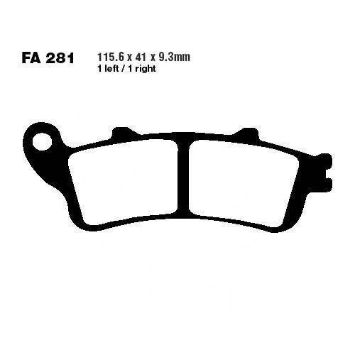 Колодки гальмівні EBC SFA281