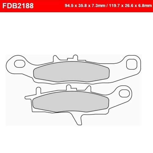 Колодки гальмівні Ferodo FDB2188SG