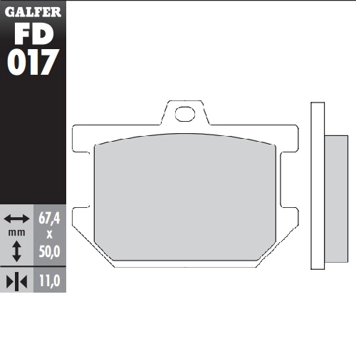 Колодки гальмівні Galfer FD017G1054