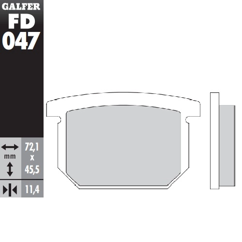 Колодки гальмівні Galfer FD047G1054