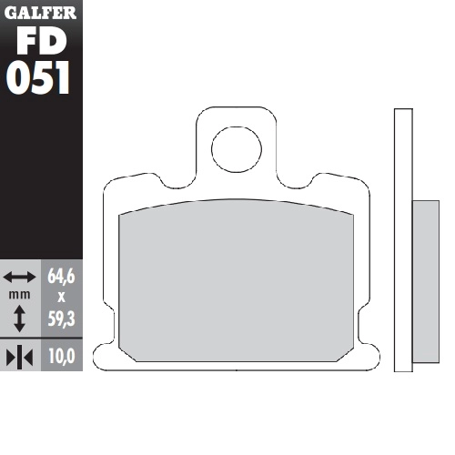 Колодки гальмівні Galfer FD051G1054