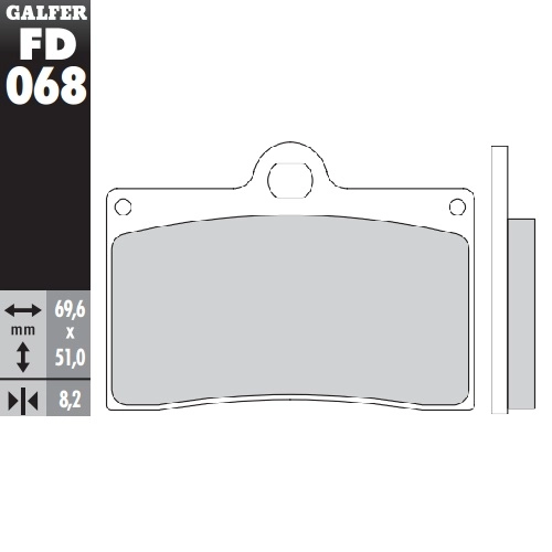 Колодки гальмівні Galfer FD068G1050