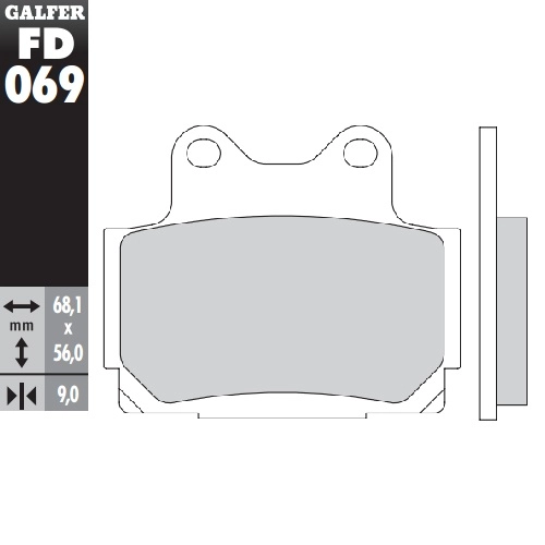 Колодки гальмівні Galfer FD069G1370
