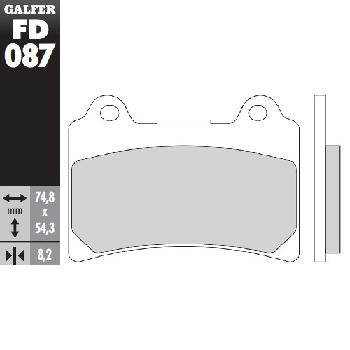 Колодки гальмівні Galfer FD087G1370
