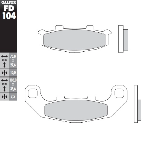 Колодки тормозные Galfer FD104G1054