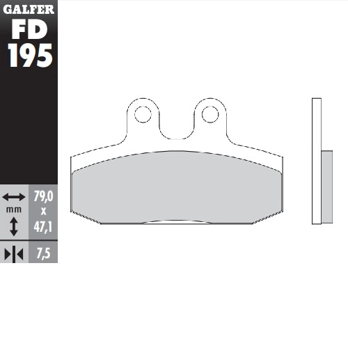 Колодки гальмівні Galfer FD195G1054
