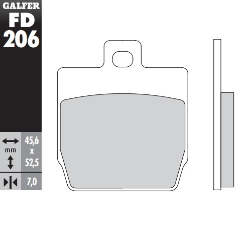 Колодки гальмівні Galfer FD206G1054